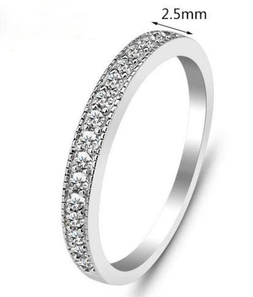 ***BEAUTIFUL 925 SILVER CZ ETERNITY / WEDDING RING***SIZES 6, 7 or 8