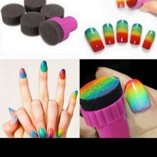 Spot sponger ombre nail art