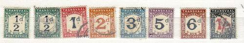 TRANSVAAL POSTAGE DUE SET MIXED MINT AND USED