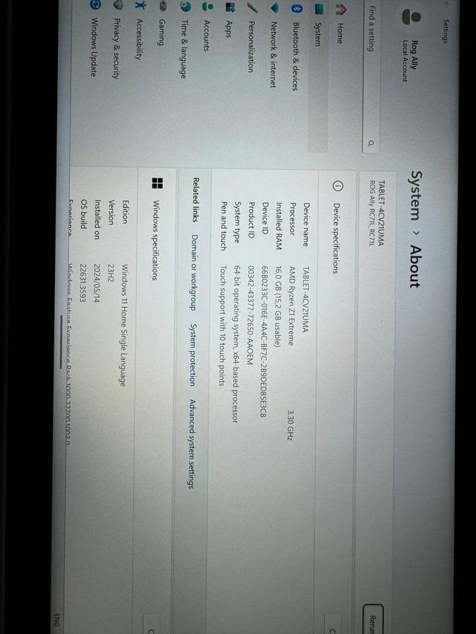 Asus ROG Ally - Z1 Extreme