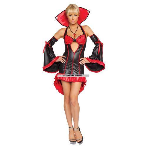 VAMPIRE Fancy Dress Costume  - (2 PIECE) size 28-30