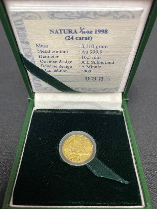 1998 Leopard Natura Gold 1/10 Oz