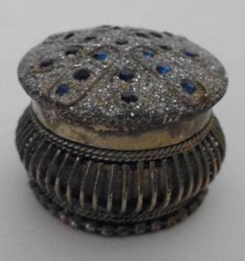 Ornate round trinket box