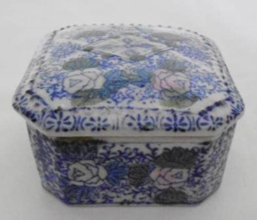 Square Ceramic Trinket Box 7cm