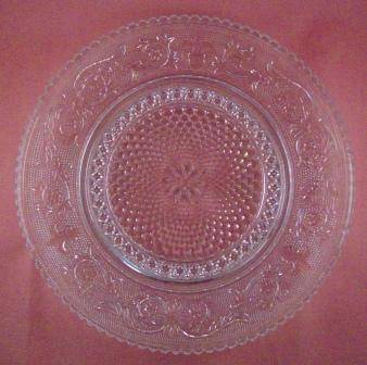 Very Old Glass Plate Beautifully Embellished
