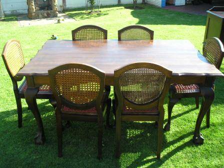 Imbuia Sideboard & Table with 6 chairs