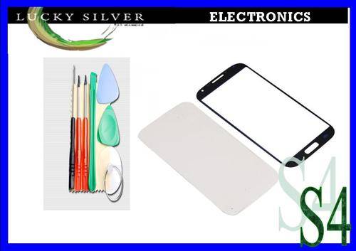 Samsung Galaxy S4 Glass Lens Screen with pre-cut Adhesive + free tools All colours