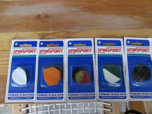 Vintage Polyester Spinsport Dart Flites 5 x Sets Of 1