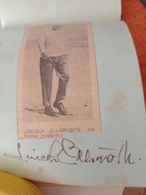 Lincoln Ellsworth,world famous,Arctic/Antarctic explorer,1880 to 1951, original autograph
