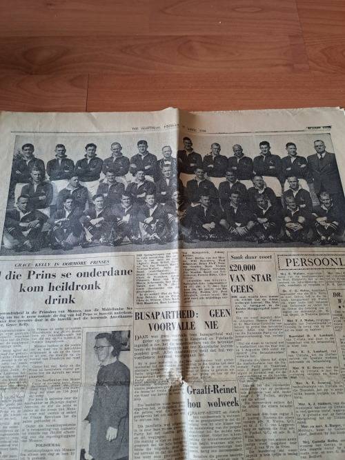 Oosterlig ,17April 1956,Springbok touring side photos