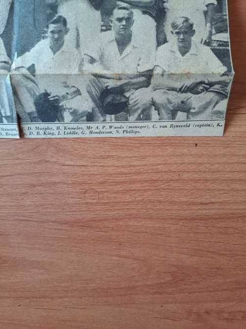 SA Nuffield Schools Team, 1946, Historical, 12 original autographs