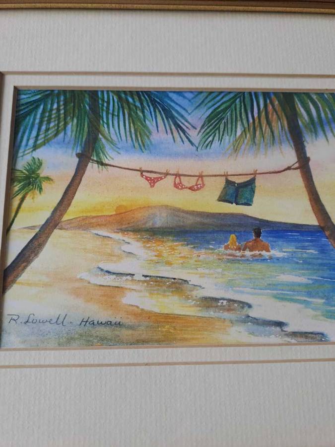 Skinny Dipping, Rebecca Lowell Print, Made in Hawaii