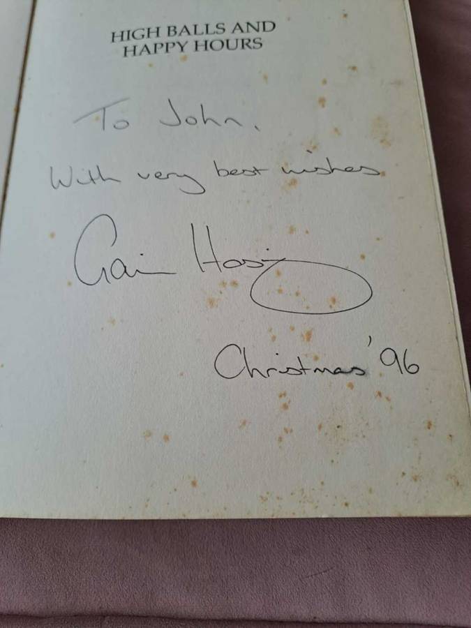 Gavin Hasting, Scotland fullback autobiography, signed, 224 pages