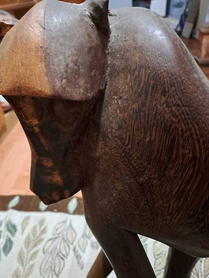 Wooden Baboon hand carved, great for garden