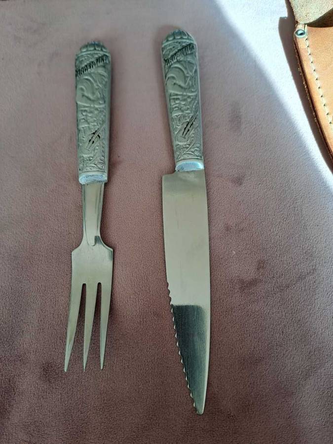 Gaucho Argentinian belt holstered knife/fork set