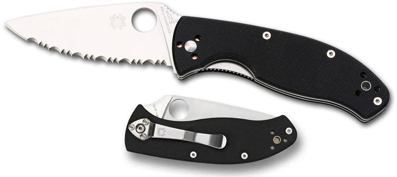 SPYDERCO C122GS TENACIOUS SERRATED G10 FOLDING KNIFE