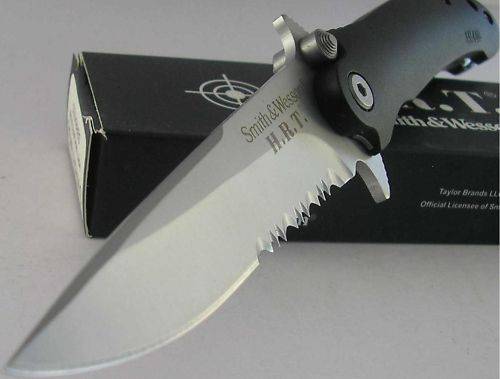 Smith Wesson S&W Tact Magnesium Linerlock Serr Knife
