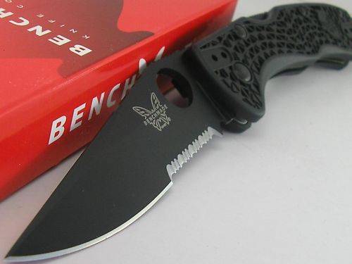 Benchmade Pika II Black Modified Clip Point Blade Knife. (FREE SHIPPING)