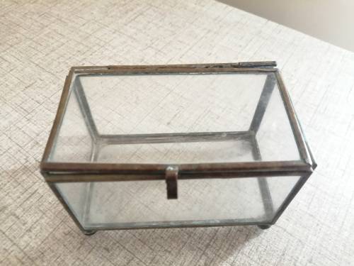 Lovely little glass and brass kist