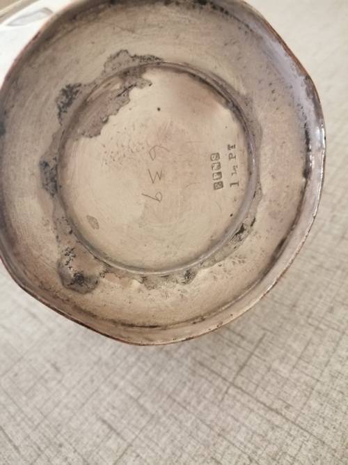 Vintage silver plated hot water pot