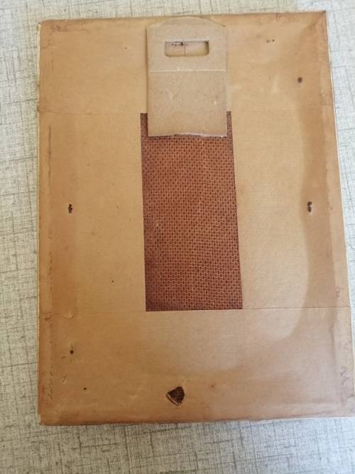 Vintage framed picture on satin material