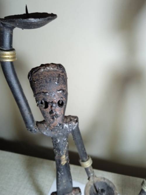 Ethnic metal/steel candle holders