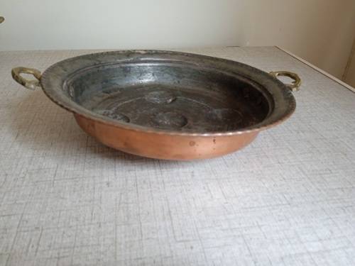 Vintage copper egg/escargo pan