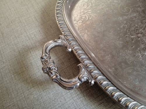 Stunning silver plated tray