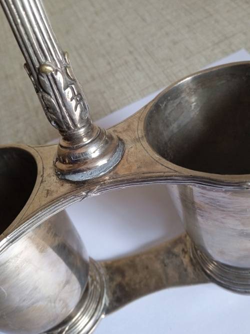 Pretty silver plated condiment holder