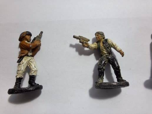3 x Star Wars miniature metal/lead figurines