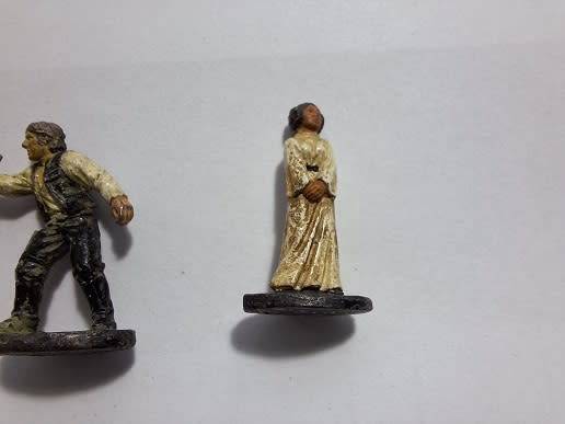3 x Star Wars miniature metal/lead figurines