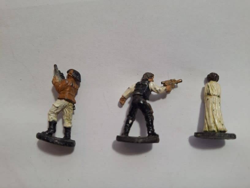 3 x Star Wars miniature metal/lead figurines