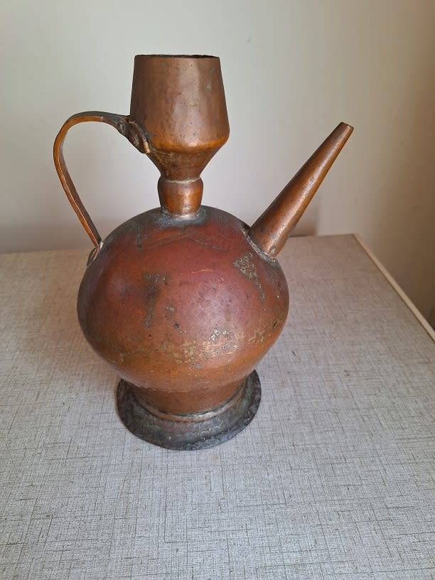 Antique copper water/wine ewer