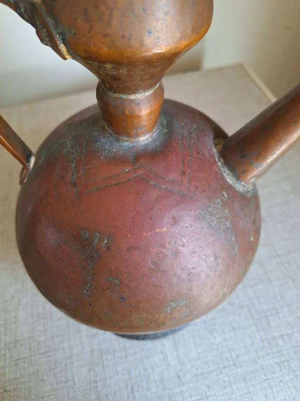 Antique copper water/wine ewer