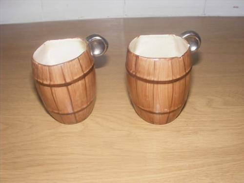 HALF BARREL VASES FROM ENGLAND LOVELY