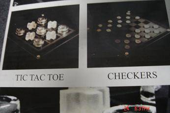 SET OF FOUR GLASS GAMES STUNNING