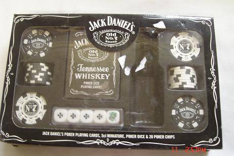 JACK DANIELS POKER PLAYING CARDS, DICE, POKER CHIPS ETC