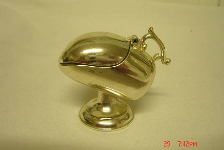 ADORABLE LITTLE SILVER PLATED MUSTARD POT