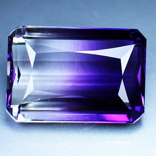 14.85ct.AWESOME BI-COLOR AMETRINE PURPLE WHITE OCT GEM