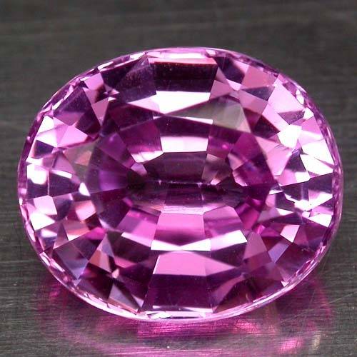 7.36CT.GORGEOUS AAA PLATINUM PINK SAPPHIRE LAB CORUNDUM OVAL