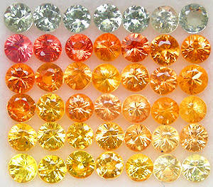 Sapphire~ FANTASTIC LOT! 5.20ct.Rich Fancy Mixed Colour Sapphire.