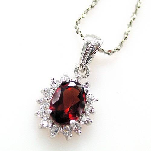 GARNET PENDANT~.925 Silver Natural Garnet Pendant