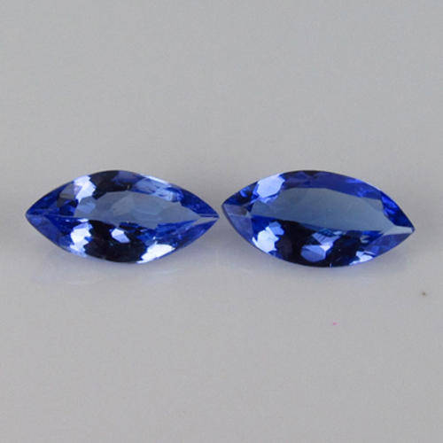 TANZANITES - 1.25Ct Amazing! AAA Color Natural Purple Blue Tanzanite ~Pair~8.8x4.4 MM ~ IF