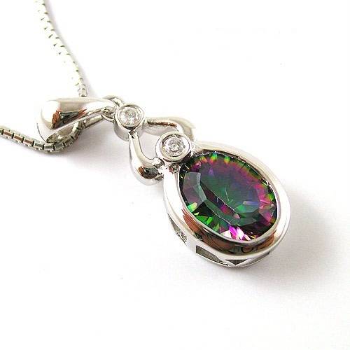 LOVELY DESIGN Mystic Topaz 925. Sterling Silver Pendant