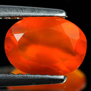 1.03 Ct. Oval Natural Orange Fire Opal Unheated Mexico