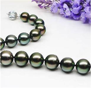 Wonderful!18" 7-8mm Black Tahitian Pearl Necklace