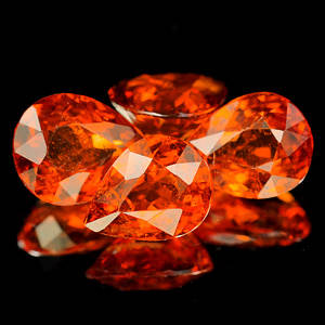 2.74 Ct.4 Pcs Natural Reddish Orange Spessartine Garnet