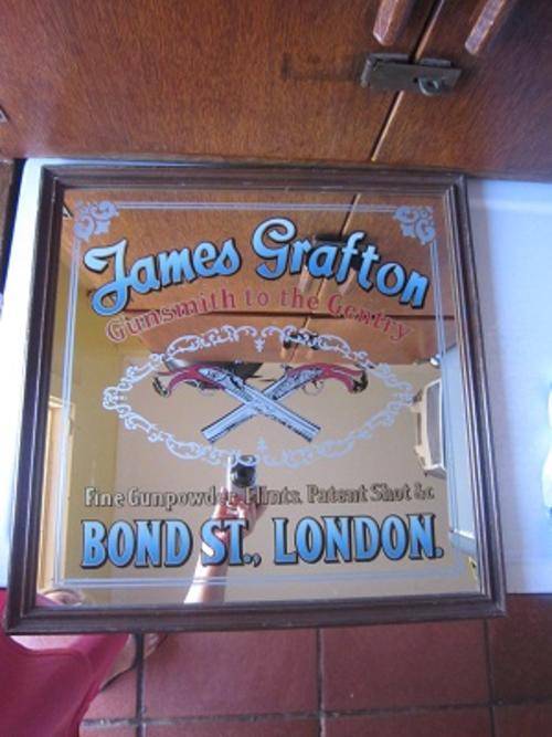 JAMES GRAFTON GUNSMITH FRAMED MIRROR "STUNNING"    ITEM NO 505