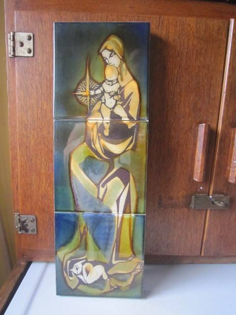 LOVELY MOUNTED RELIGIOUS SET OF TILES  ITEM NO 2052