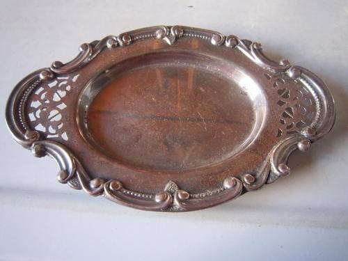 Silver plated trinket dish